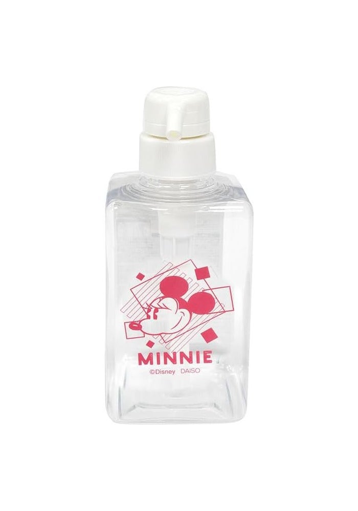 Pump Bottle | 400ml | Red & Clear | Refillable Liquid Dispenser for Soap, Shampoo & Lotion - Image 1